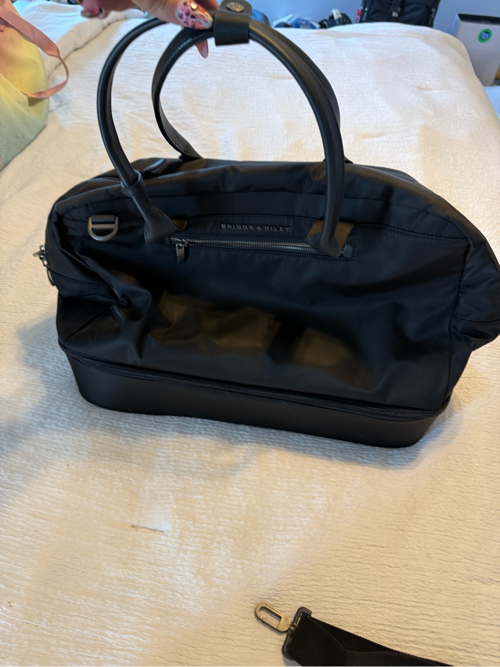 Briggs & Riley Black Nylon Duffel Weekender Bag